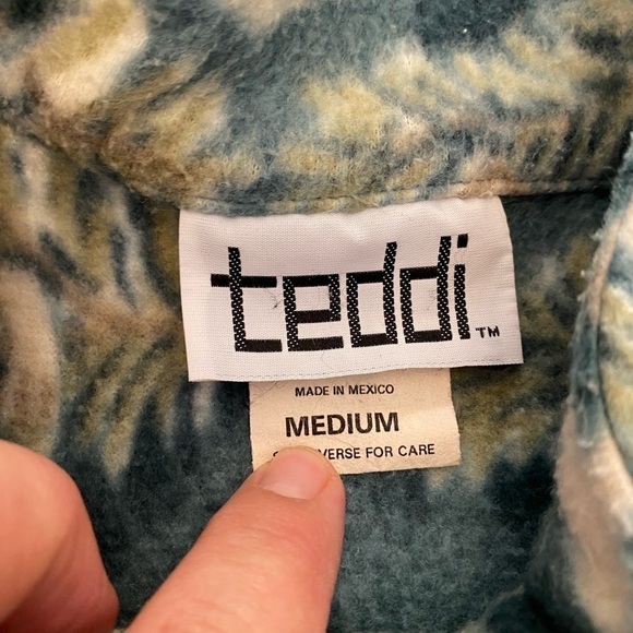 TEDDI Vintage 80’s Women’s Fleece Zip Up Jacket, Medium - Picture 5 of 6